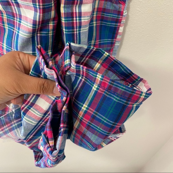 Vintage OshKosh Bgosh tartan blue plaid overalls - Picture 6 of 11